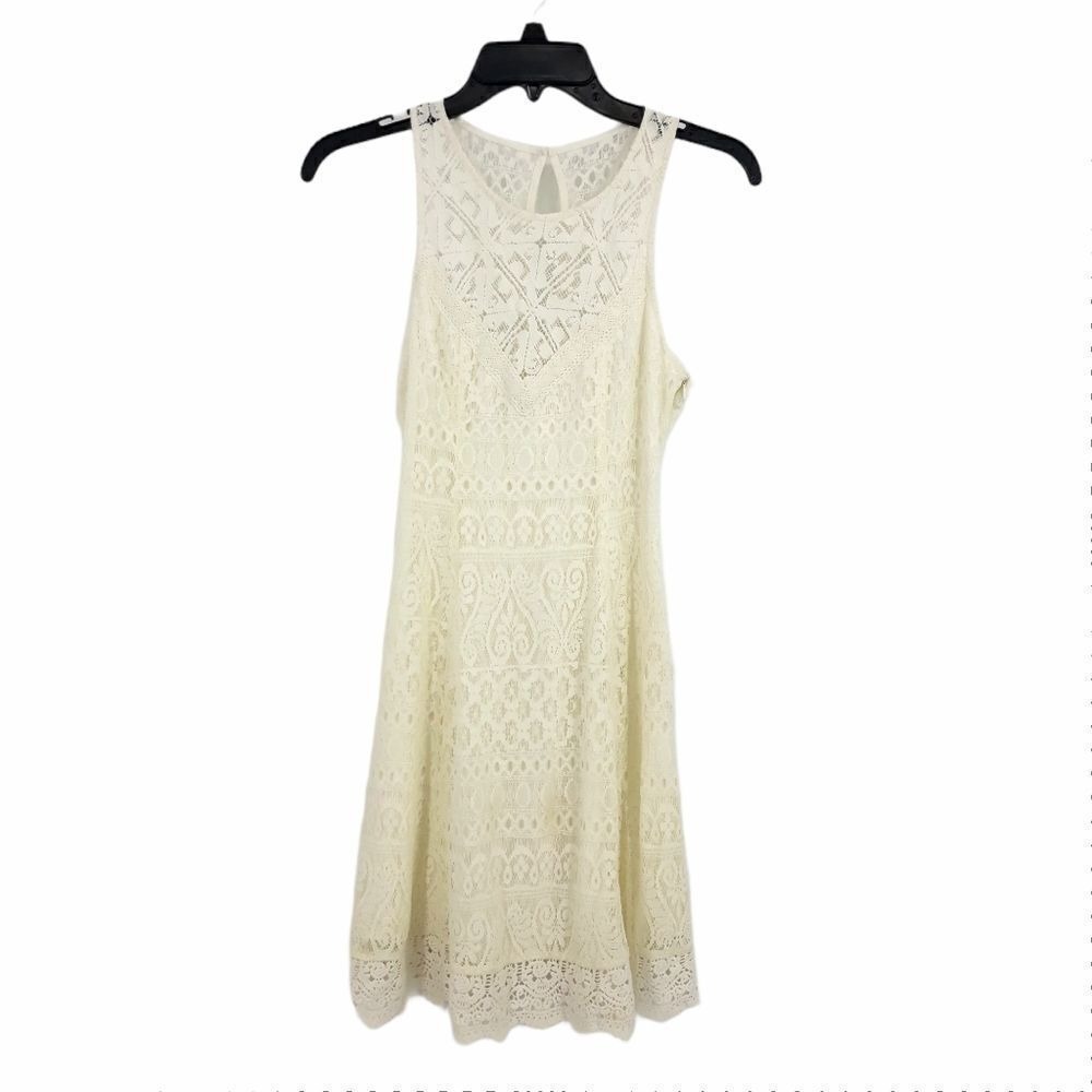 Hollister Lace Illusion Lace Sweetheart Dress Sz S Ivory Bridal Graduation‎ LWD